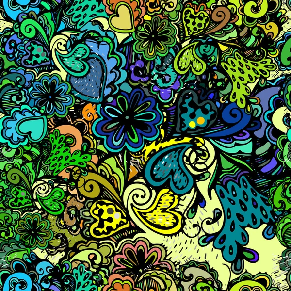 Векторная бесшовная текстура с абстрактными цветами — стоковый вектор