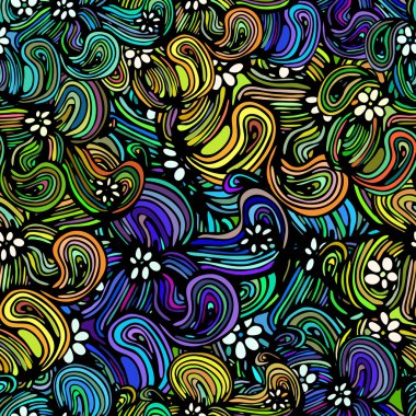 soyut deniz dalgaları ile çizimler