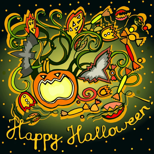 Cute illustrations for the holiday Halloween