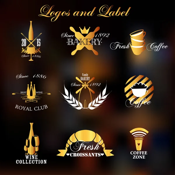 Set de etiquetas e insignias de estilo vintage — Archivo Imágenes Vectoriales