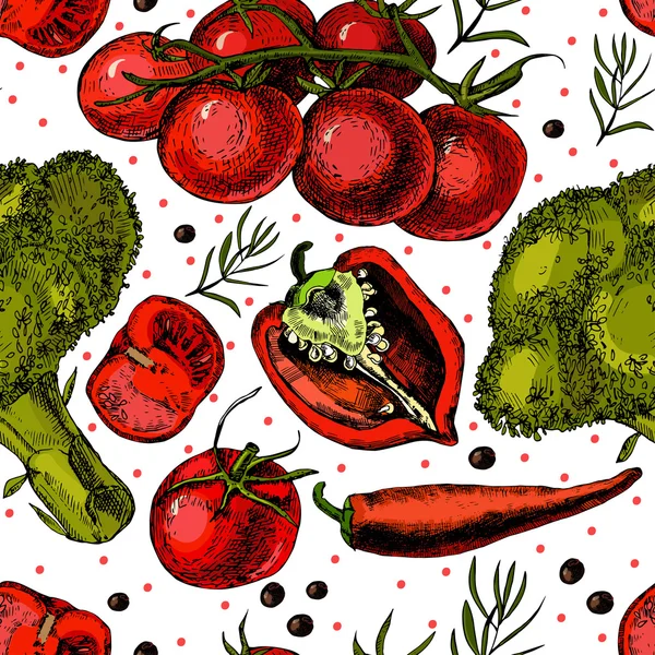 Modèle avec légumes biologiques . — Image vectorielle