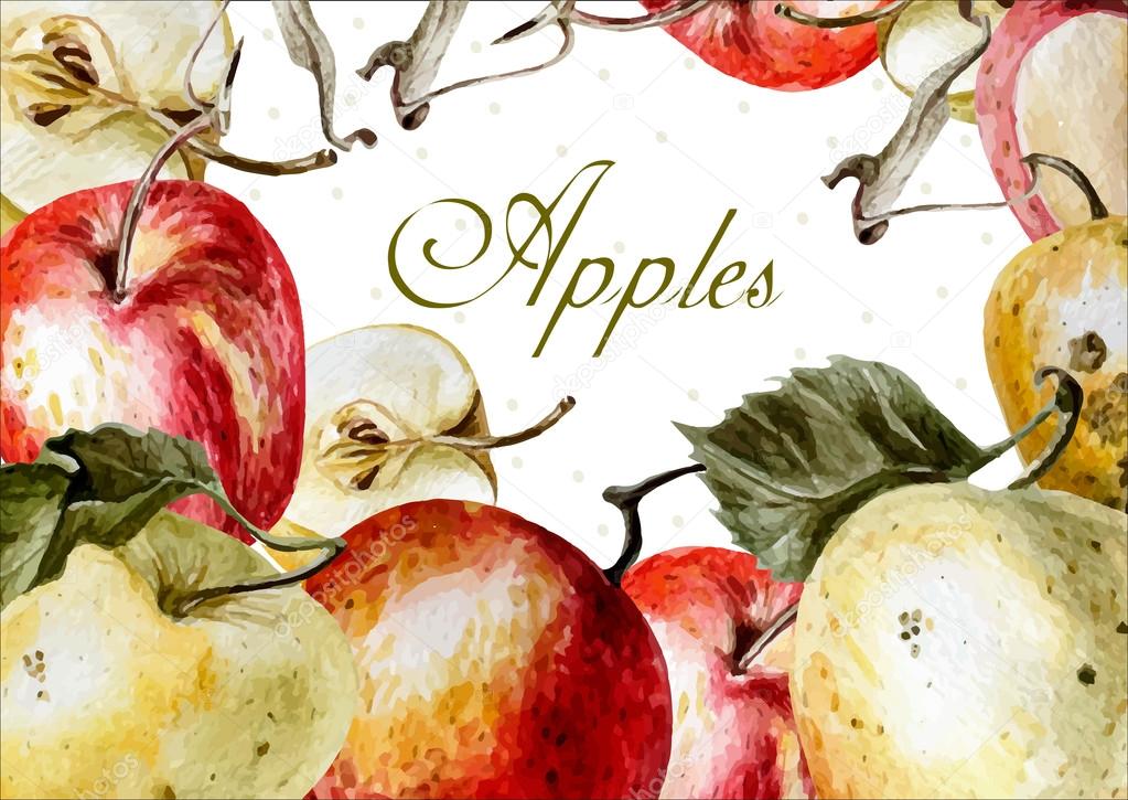 Beautiful card with apples