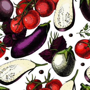 Organik sebze desenle. Çizimler.