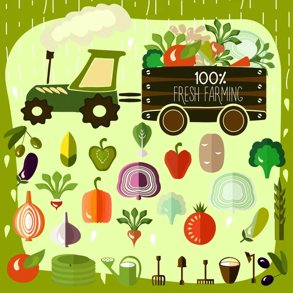 Organic products. Vector. — Stock Vector