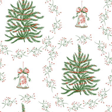 Kusursuz Kırsal Düzen, Evleri ve Ağaçları olan. Klasik Toile de Jouy Deseni