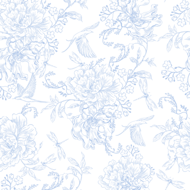 Çiçekler ve yapraklarla kusursuz bir düğün deseni. Görüntü