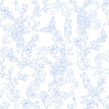 Çiçekler ve yapraklarla kusursuz bir düğün deseni. Görüntü