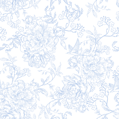 Çiçekler ve yapraklarla kusursuz bir düğün deseni. Görüntü