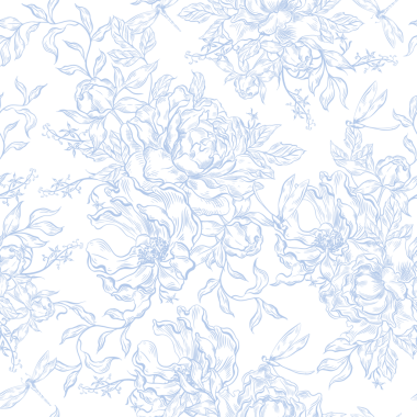 Çiçekler ve yapraklarla kusursuz bir düğün deseni. Görüntü