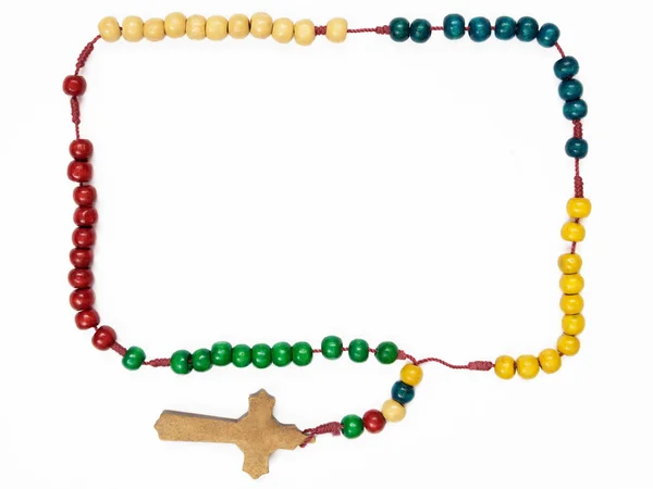 Colorful rosary frame — Stock Photo, Image