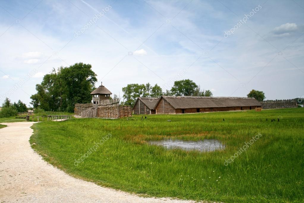 Old archeological settlement in Biskupin.