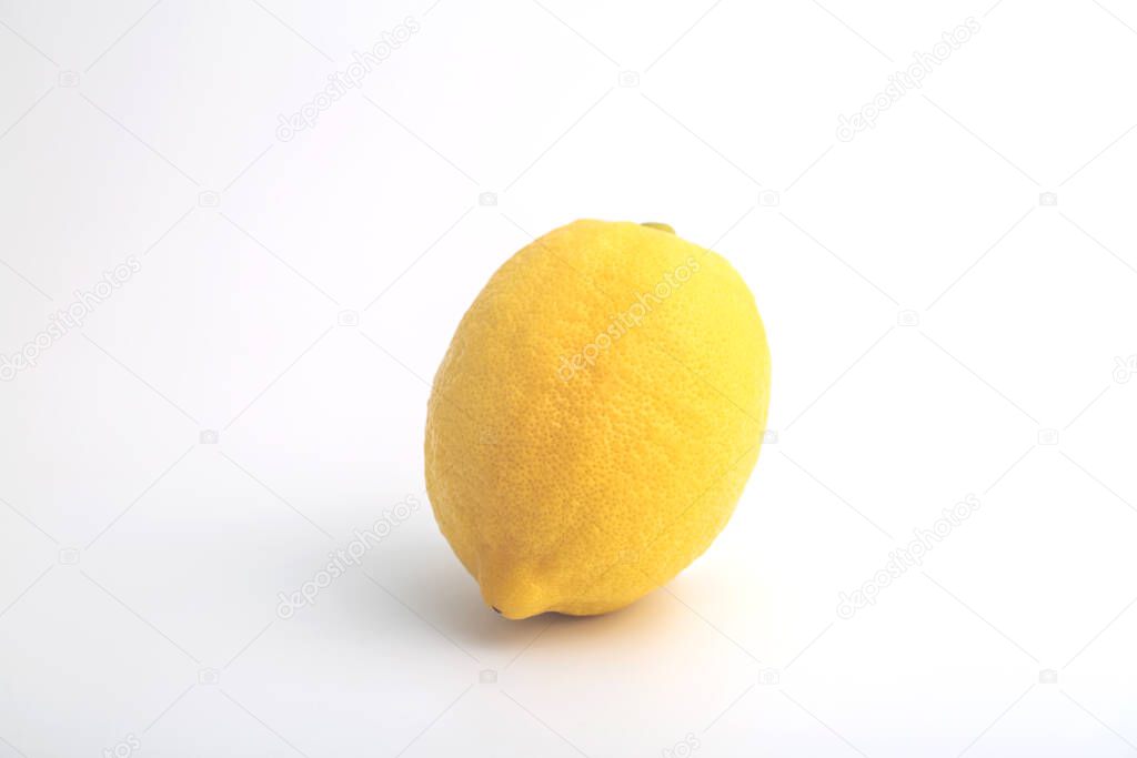 Natural Lemon fruit isolated on white background.