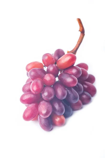 Пучок Червоного Винограду Ізольований Білому Тлі — стокове фото