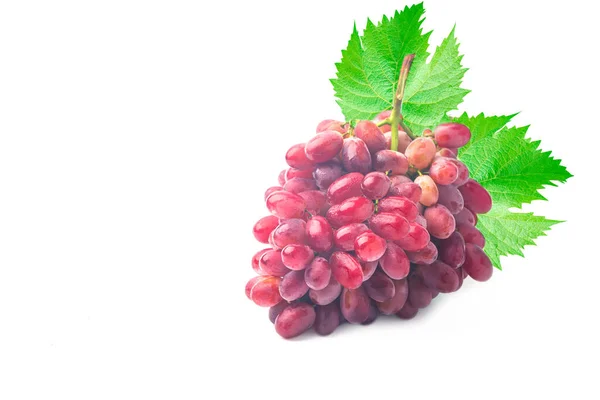Червоний Виноград Ізольований Білому Тлі — стокове фото