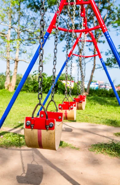 Colorful Swings Playground — Stock Photo, Image