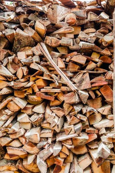 wooden logs pile view