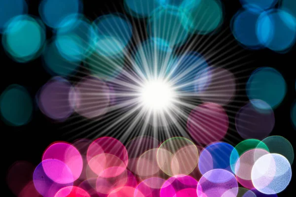 Abstract Circular Colorful Bokeh Party Light — Stock Photo, Image