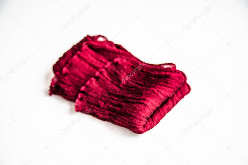 colorful view of scarf isolated on white 