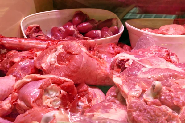 Daging mentah segar dari di pasar — Stok Foto