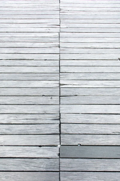 Fond texture bois, vieille passerelle de plan gris altérée — Photo