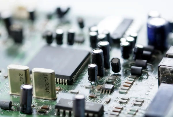 Elektronische circuit board, macro — Stockfoto