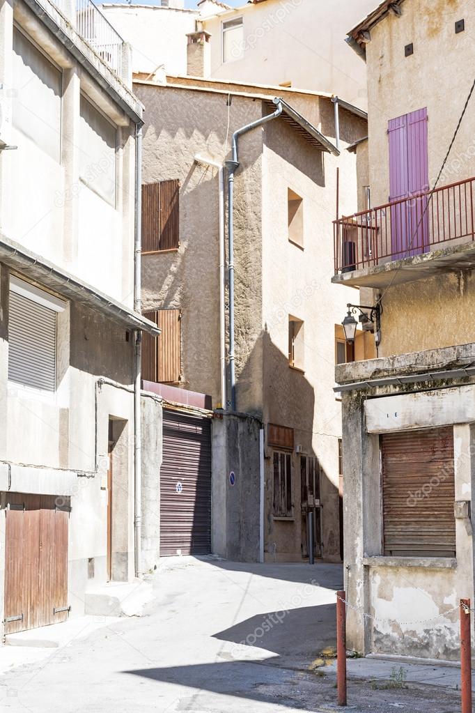 Street in the old town of Manosque, South of France