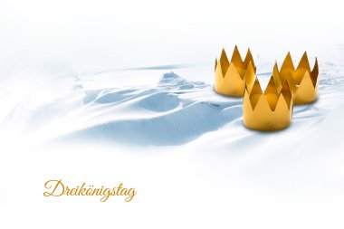 Üç tinkered kron tarafından sembolize Epiphany, üç Kings gün,
