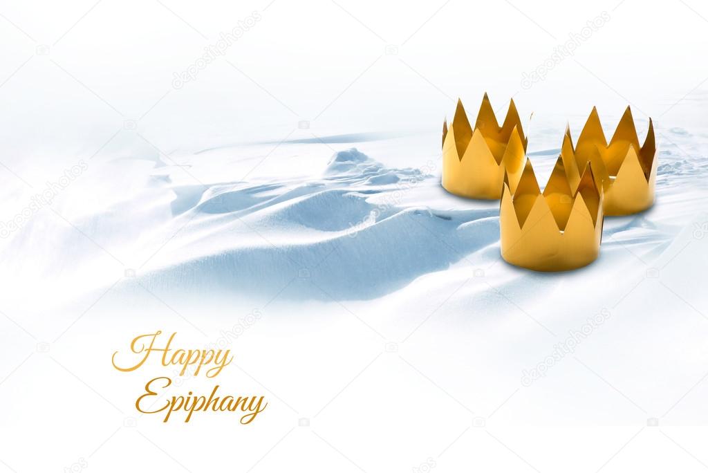 Epiphany, Three Kings Day, symbolized by three tinkered crowns o