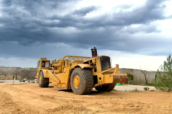 Bulldozer giallo grande — Foto Stock