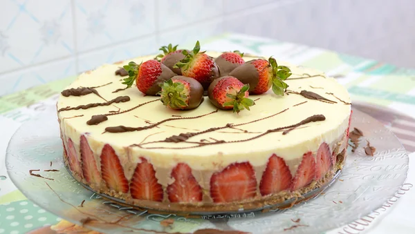 Torta al cioccolato fatta in casa — Foto Stock