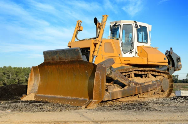 Bulldozer máquina de construcción de carreteras —  Fotos de Stock