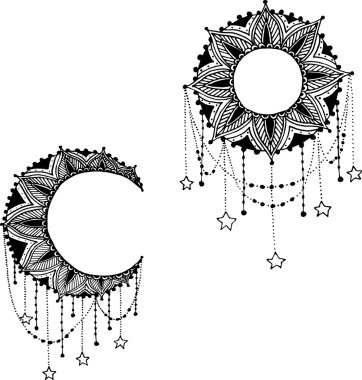 Moon Mandala Free Vector Eps Cdr Ai Svg Vector Illustration Graphic Art