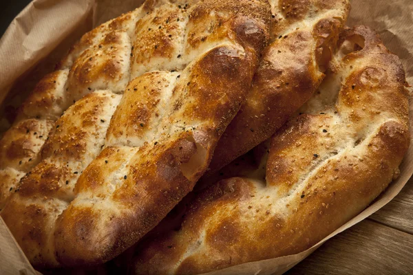 Ramadan Pita (Ramazan Pidesi) Traditional Turkish bread for holy month Ramadan. — Stock Photo, Image