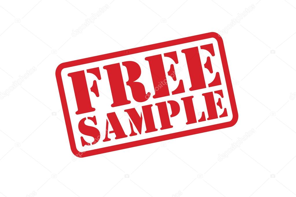 FREE SAMPLE Rubber Stamp vector over a white background.