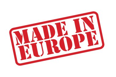 MADE IN EUROPE Rubber Stamp vector over a white background. clipart