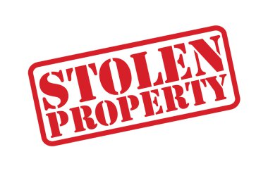 STOLEN PROPERTY Rubber Stamp vector over a white background. clipart