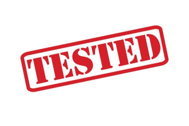 lastik damga vektör beyaz bir arka plan üzerinde test edilmiştir..