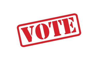 lastik damga vektör beyaz bir arka plan üzerinde oy.