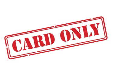 Beyaz bir arka plan üzerinde kart sadece kırmızı lastik damgası vektör.