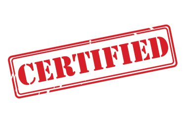 beyaz zemin kırmızı lastik damgası vektör sertifikalı.