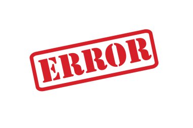 ERROR Rubber Stamp vector over a white background. clipart