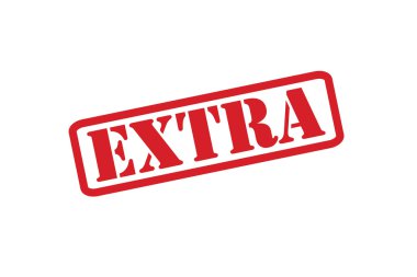 Beyaz bir arka plan üzerinde Ekstra lastik damgası vektör.