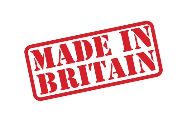 Gemaakt in Groot-Brittannië rubber stempel vector op een witte achtergrond. — Stockvector