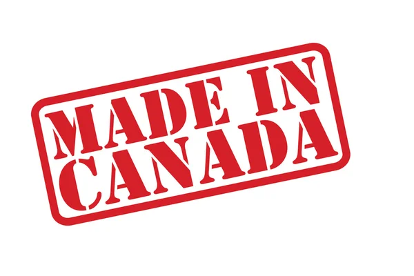 Gemaakt in canada rubber stempel vector op een witte achtergrond. — Stockvector