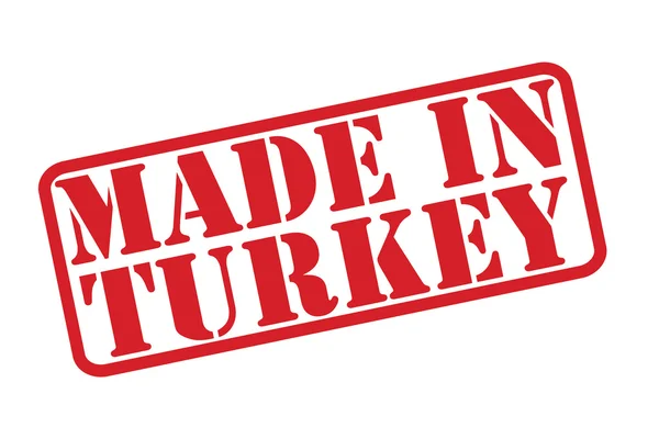 Gemaakt in Turkije rubber stempel vector op een witte achtergrond. — Stockvector