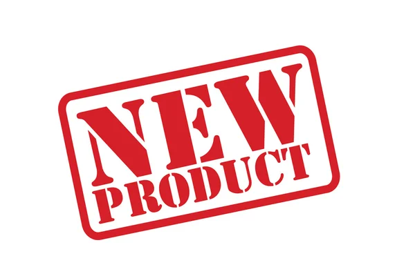 Beyaz bir arka plan üzerinde yeni ürün lastik damgası vektör.