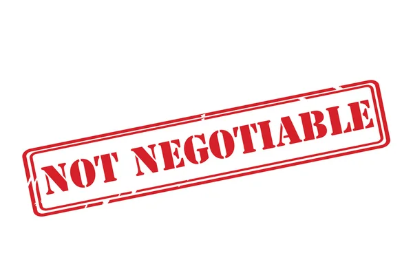 NOT NEGOTIABLE red rubber stamp vector over a white background. — Stock Vector