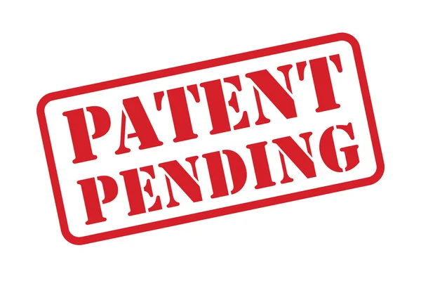 Patent in behandeling rode rubberen stempel vector op een witte achtergrond. — Stockvector