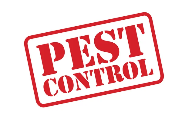 haşere kontrolü kırmızı lastik damgası vektör beyaz bir arka plan üzerinde.