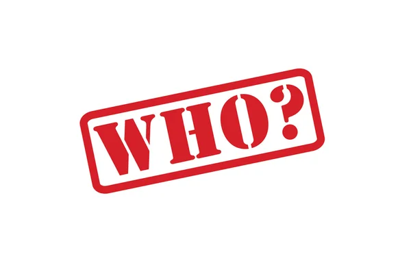 WHO? Rubber Stamp vector over a white background. — Stock Vector